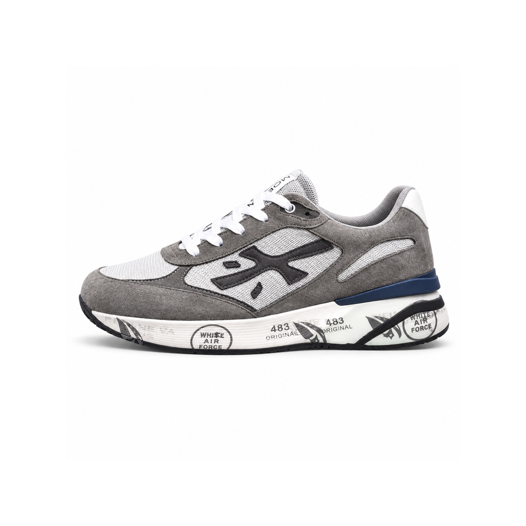 Premiata 483 Light Grey White - bočni prikaz