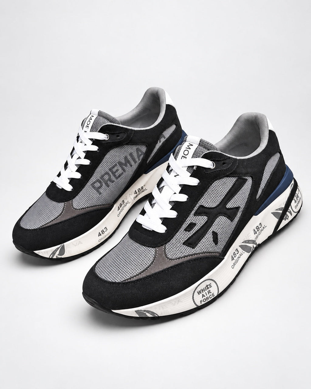 Premiata 483 Black Grey - par patika