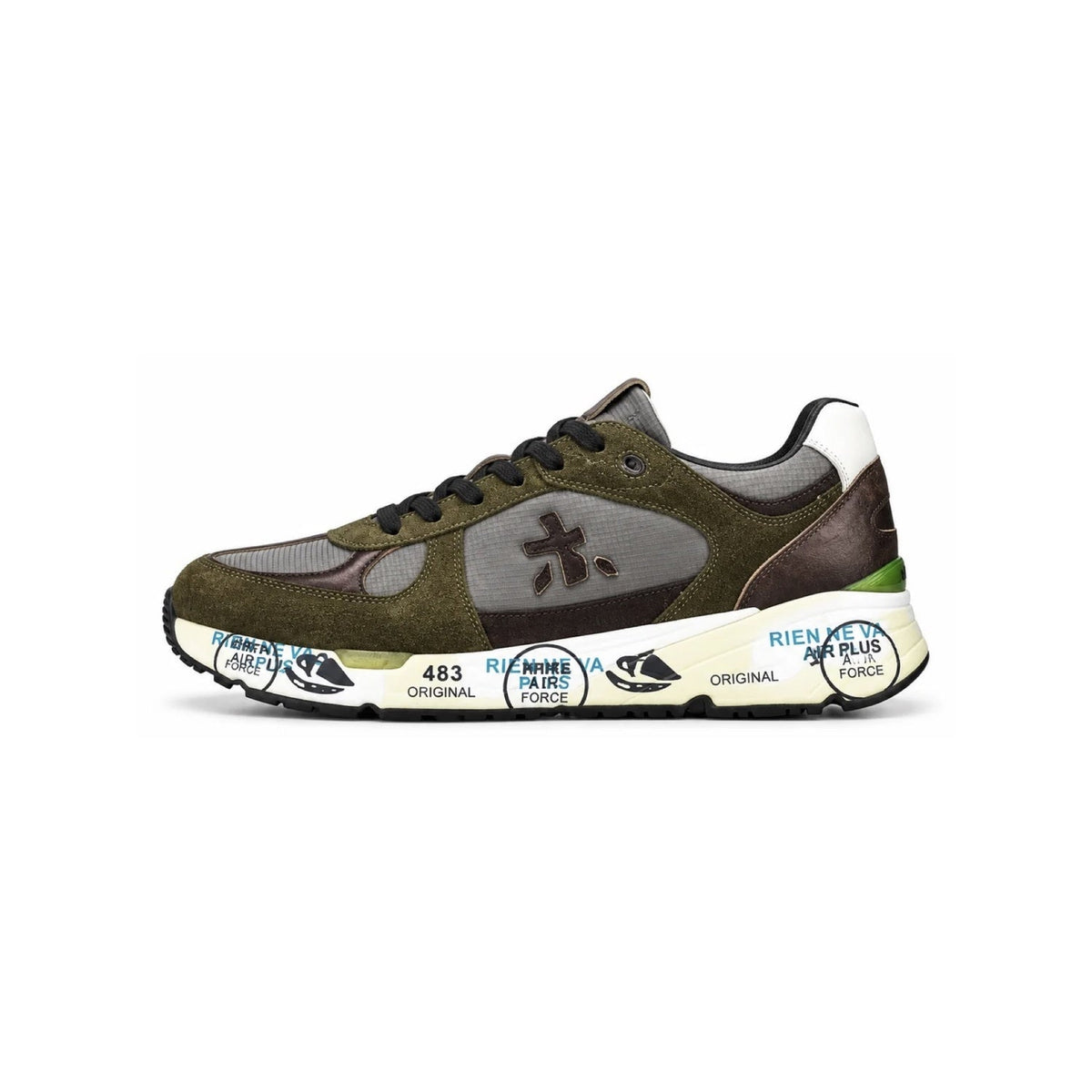 Premiata Mick 7717 Olive Green / Dark Brown patike – glavna fotografija