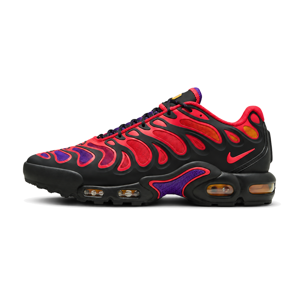 Nike TN Drift Red & Electric Purple patike – bočni prikaz na bijeloj pozadini