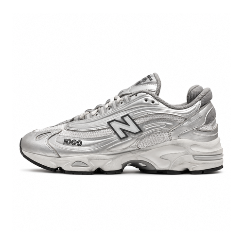 New Balance 1000 Silver, metalik srebrna patika, bočni profil
